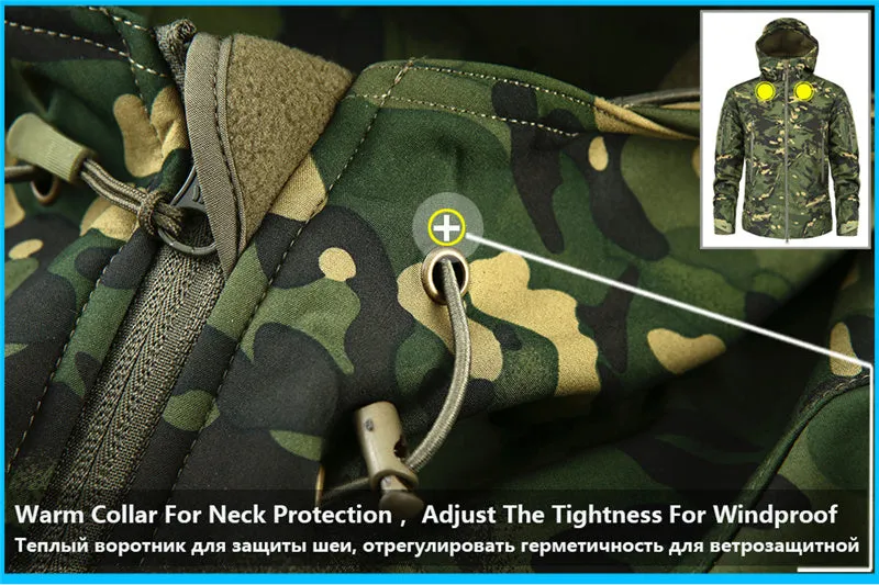 Tactical Mens Windbreaker Winter Thermal Fleece Jacket