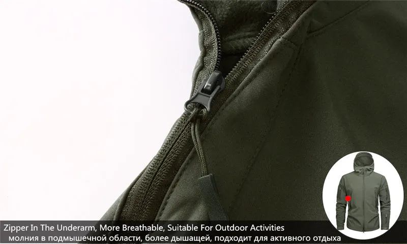 Tactical Mens Windbreaker Winter Thermal Fleece Jacket