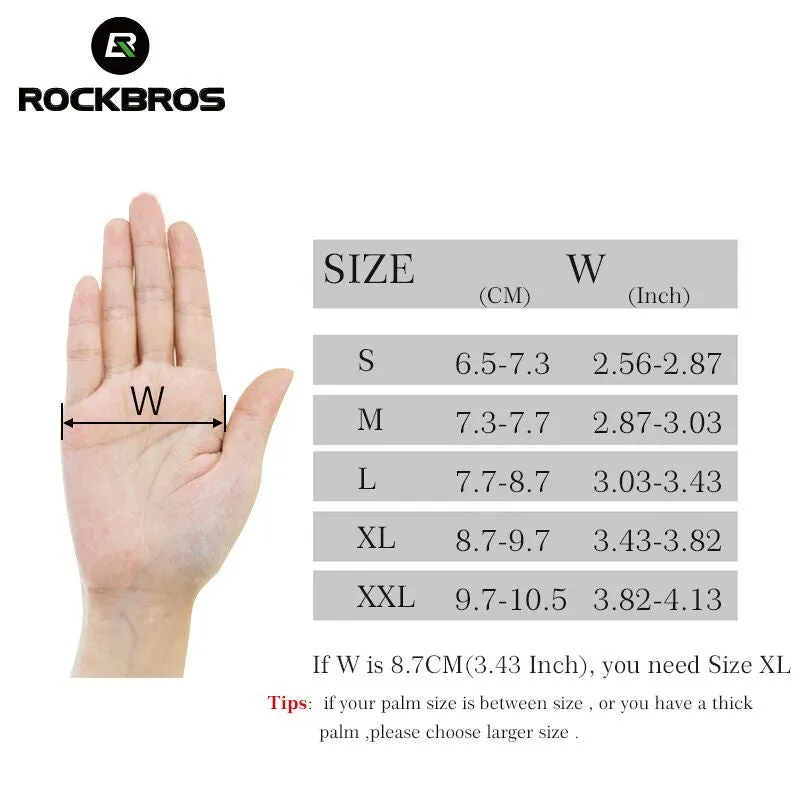 Touch Screen Bike Gloves Winter Thermal Windproof Full Finger Cycling Glove Anti-slip Bicycle Gloves