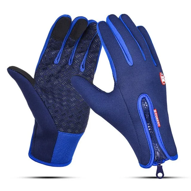 Touch Screen Windproof Outdoor Sport Gloves,Men Women Winter Fleece Thermal Warm Running Gloves,Anti-slip Cycling Gloves