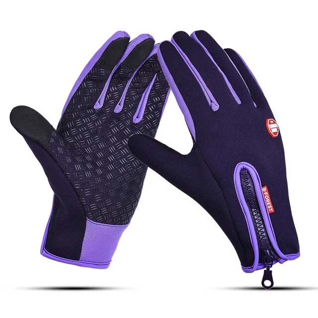 Touch Screen Windproof Outdoor Sport Gloves,Men Women Winter Fleece Thermal Warm Running Gloves,Anti-slip Cycling Gloves