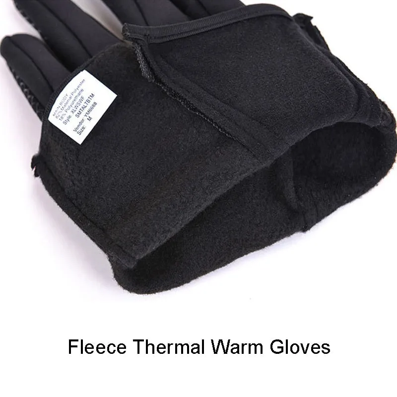 Touch Screen Windproof Outdoor Sport Gloves,Men Women Winter Fleece Thermal Warm Running Gloves,Anti-slip Cycling Gloves