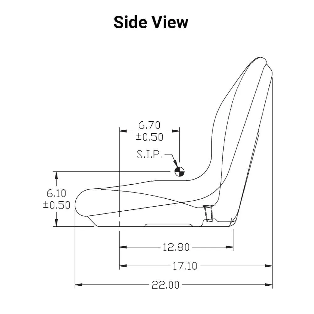 Uni Pro | Bucket Seat with Hinge | John Deere Gator/Mower | Yellow Vinyl (6799.KMM)