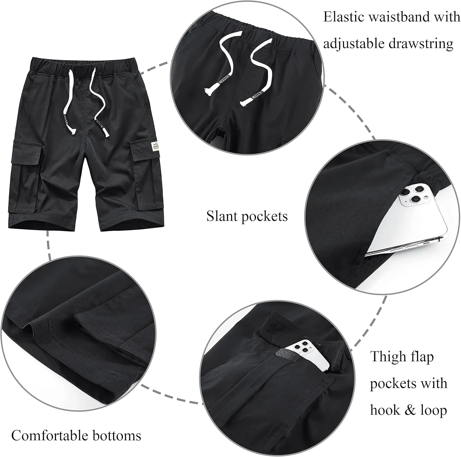 VtuAOL Cargo Shorts for Women Casual Relaxed Comfy Hiking Shorts with Multi Pockets