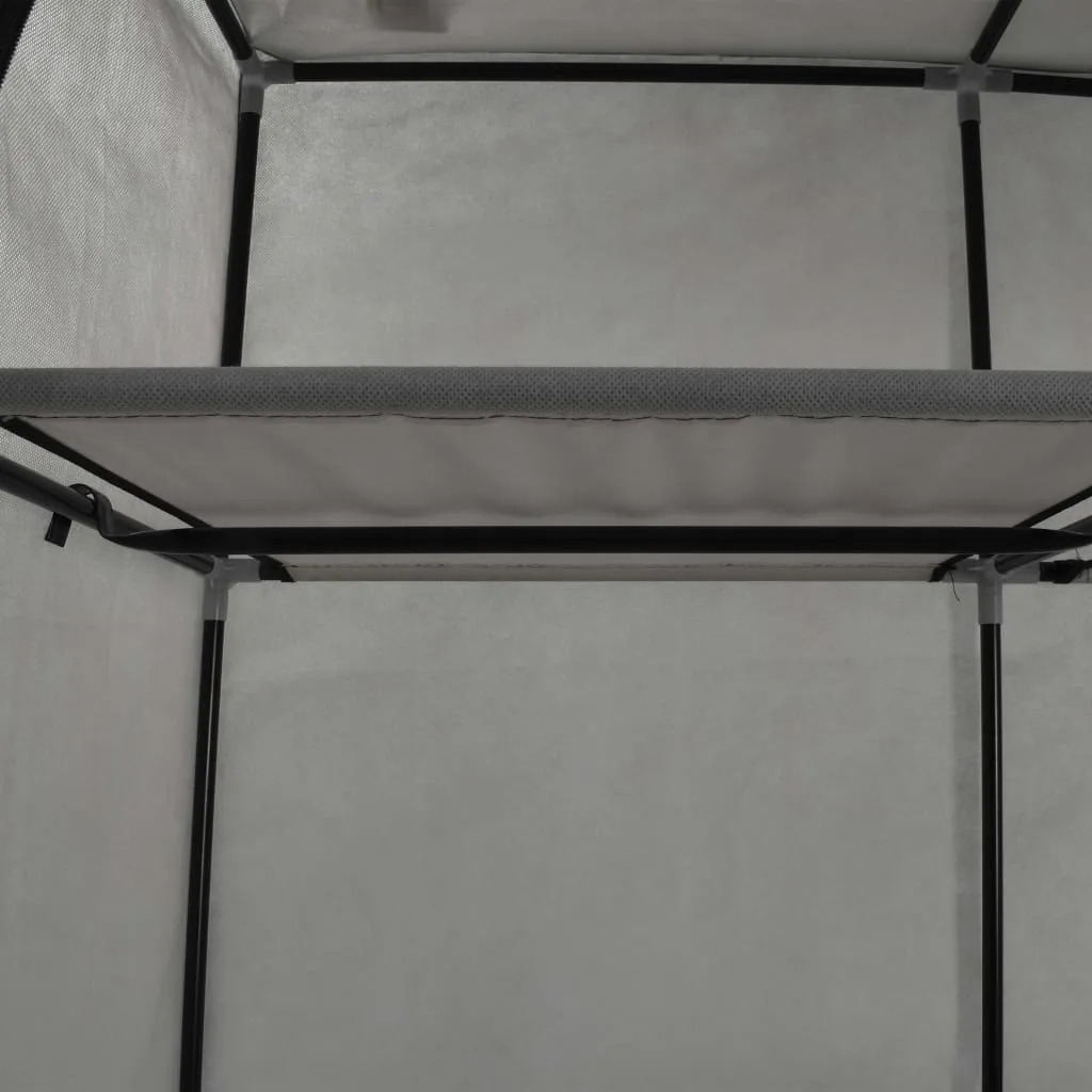 Wardrobe with Compartments and Rods Grey 150x45x175 cm Fabric