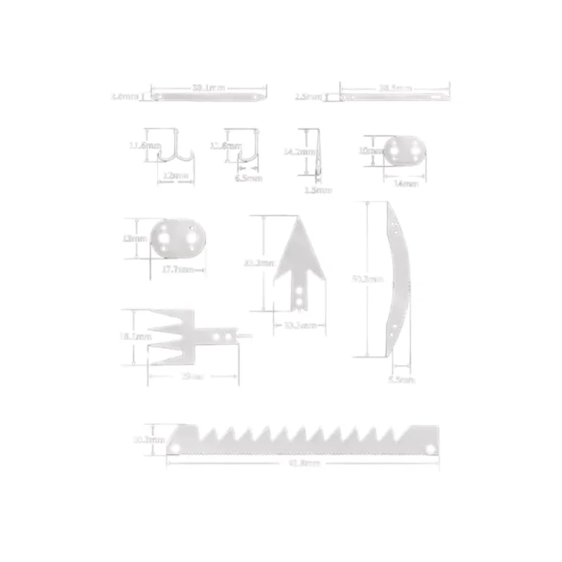 Xtreme Xccessories Creative Fishhook Tool Card Outdoor Portable Camping Supplies Multi-Function Survival Tool Fishing Gear Fishing Equipment
