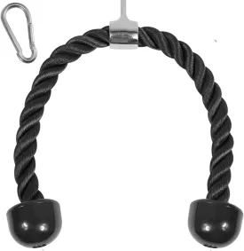 Yes4All Deluxe Tricep Rope Cable Attachment, 27 & 36 Inch with 4 Colors, Exercise Machine Attachments Pulley System Gym Pull down Rope with Carabiner