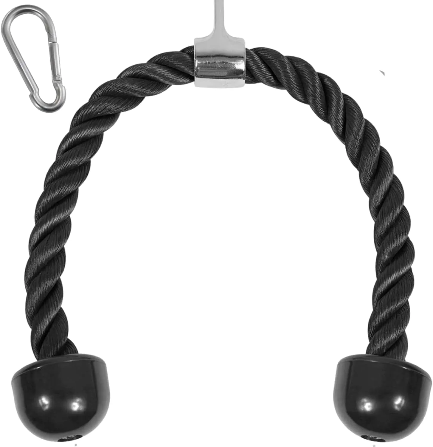 Yes4All Deluxe Tricep Rope Cable Attachment, 27 & 36 Inch with 4 Colors, Exercise Machine Attachments Pulley System Gym Pull down Rope with Carabiner