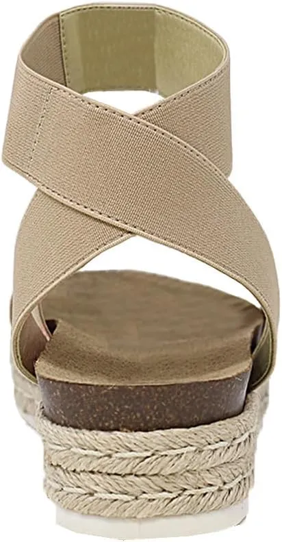 YOKI CHIARA-10 Womens Sandal Platform Espadrille Wedge, Strappy Sandals for Women, Platform Sandals Women, Summer Sandals