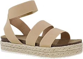 YOKI CHIARA-10 Womens Sandal Platform Espadrille Wedge, Strappy Sandals for Women, Platform Sandals Women, Summer Sandals
