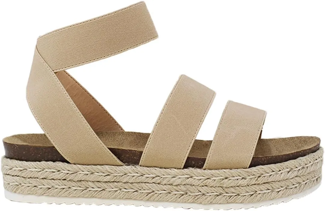 YOKI CHIARA-10 Womens Sandal Platform Espadrille Wedge, Strappy Sandals for Women, Platform Sandals Women, Summer Sandals