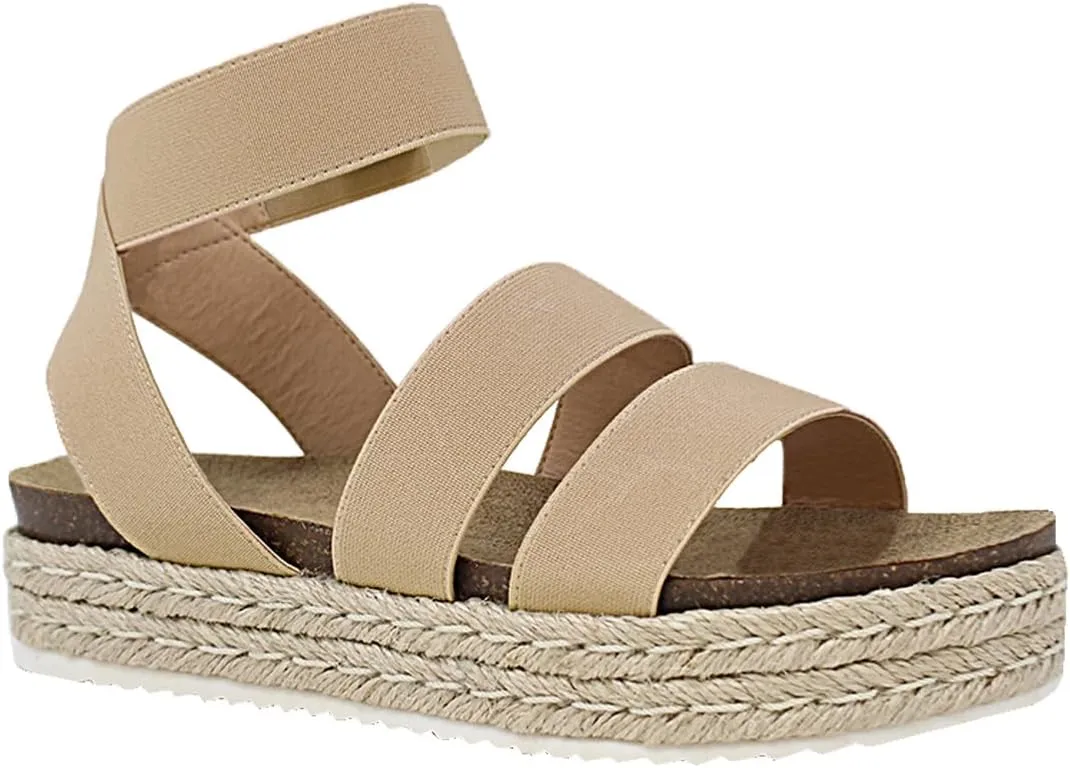 YOKI CHIARA-10 Womens Sandal Platform Espadrille Wedge, Strappy Sandals for Women, Platform Sandals Women, Summer Sandals
